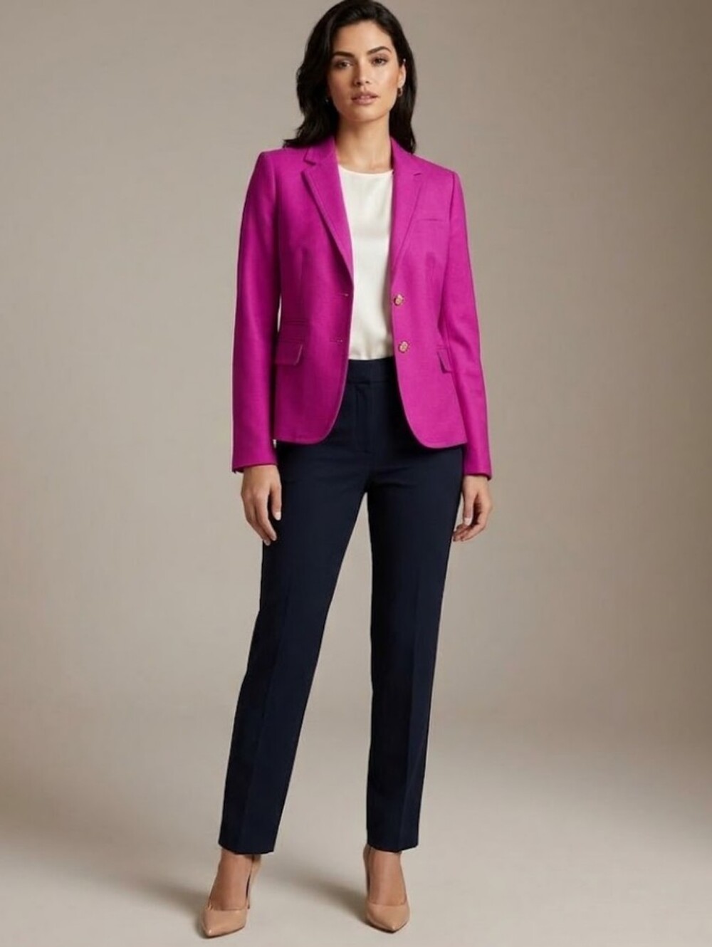 J. Crew Schoolboy Blazer Wool Pink Barbie Suit Sz 10 Timeless Academia